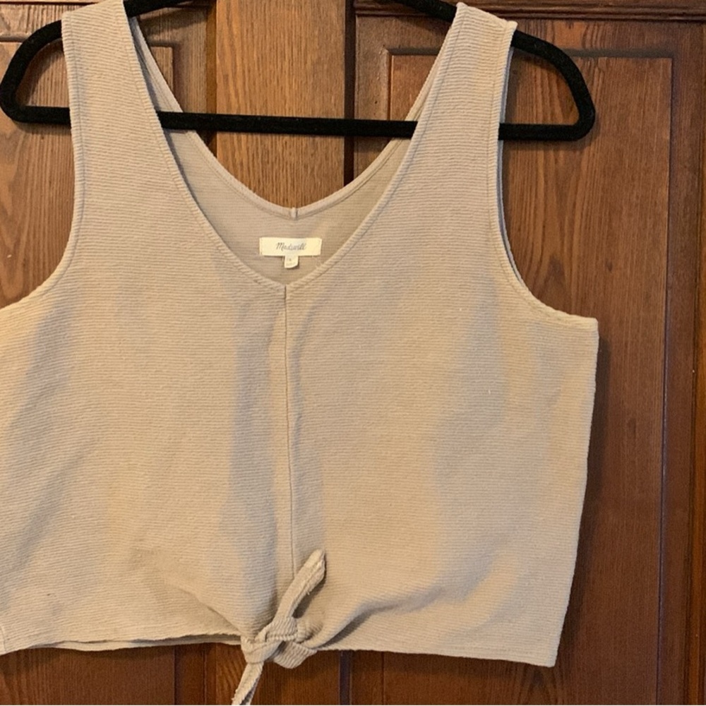 Madewell Women's Cream Tie-Front Tank Top